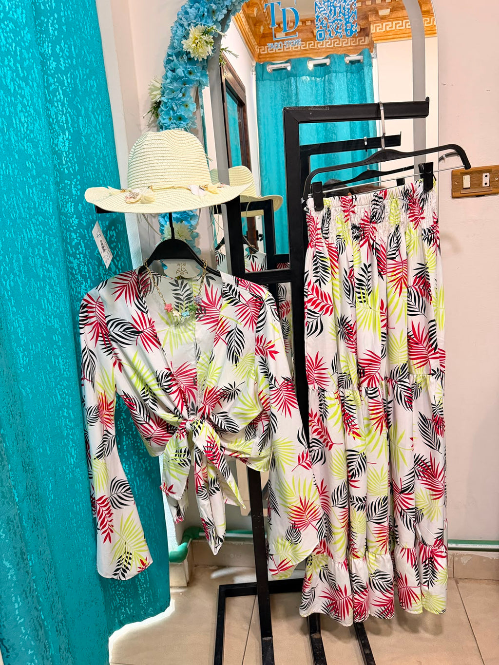 summer leaf printed set