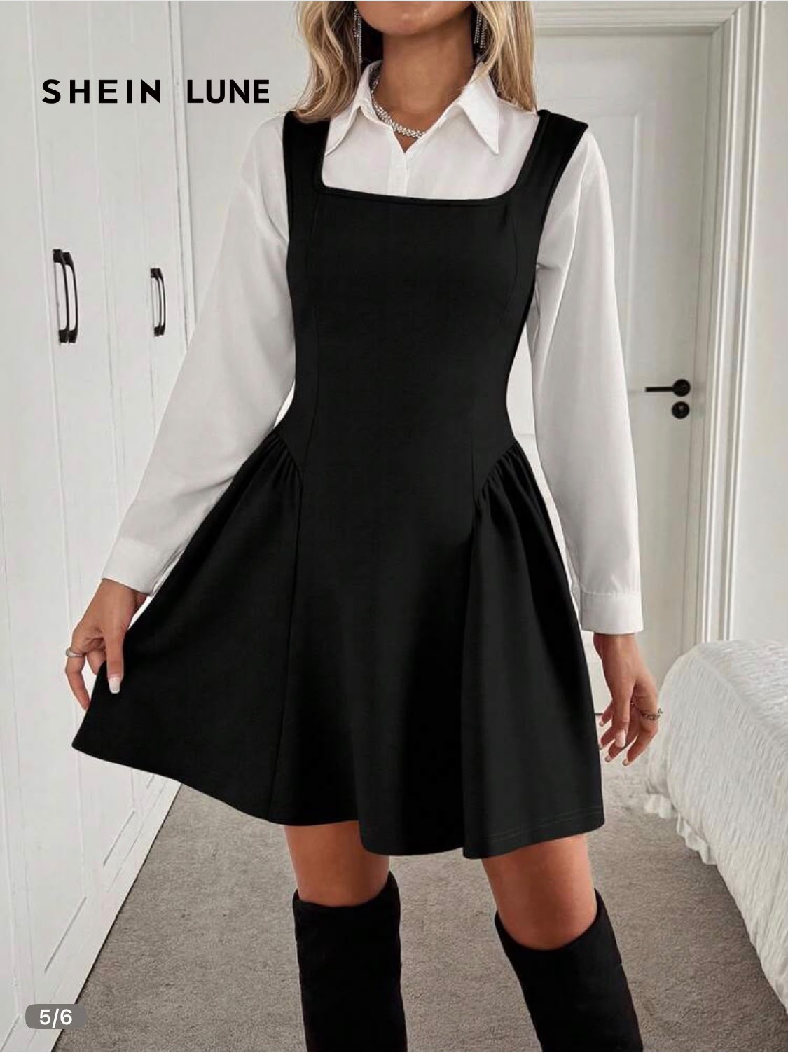 black dress (button up not included)
