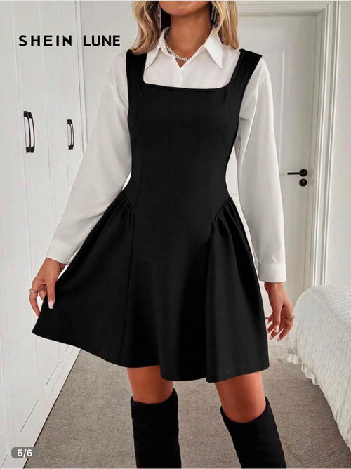 black dress (button up not included)