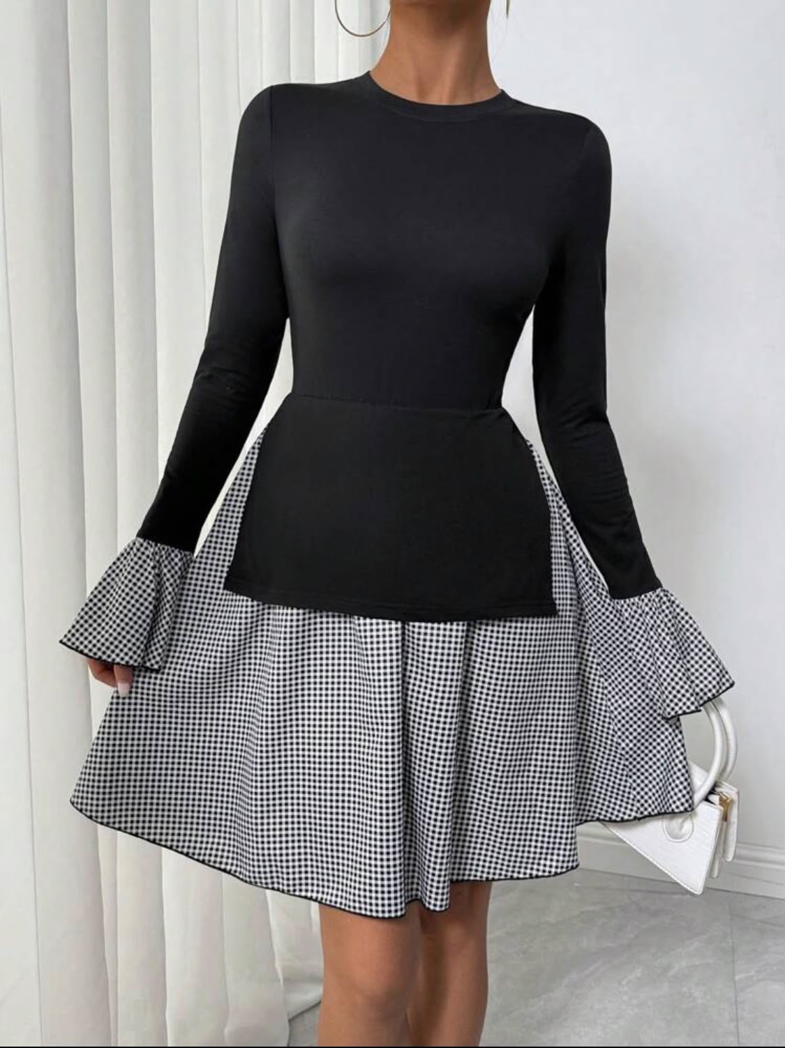 black and grey dress