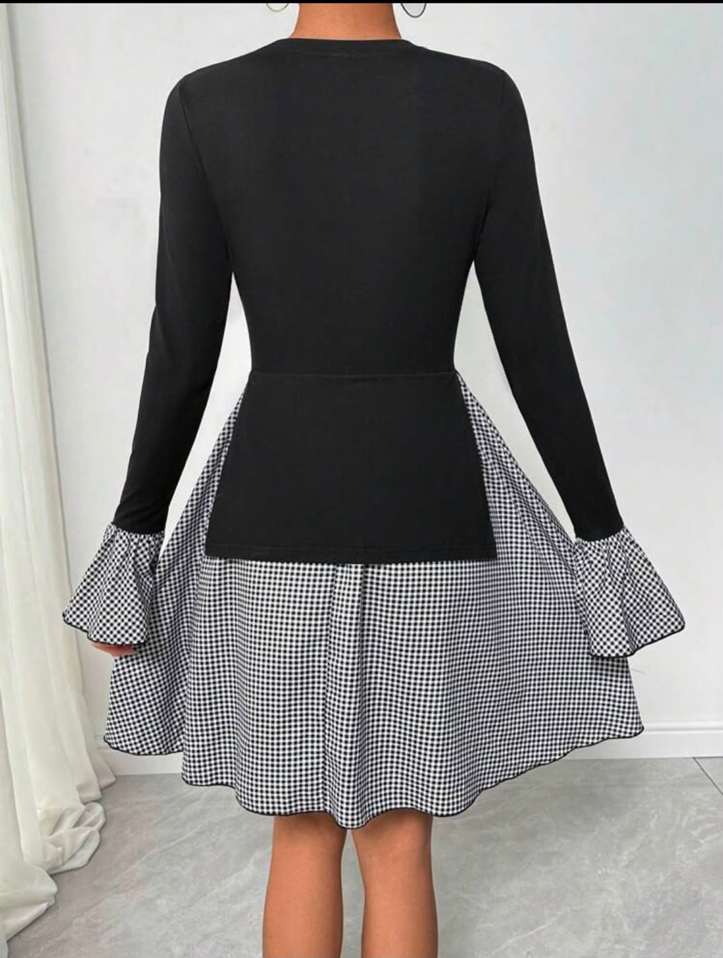 black and grey dress