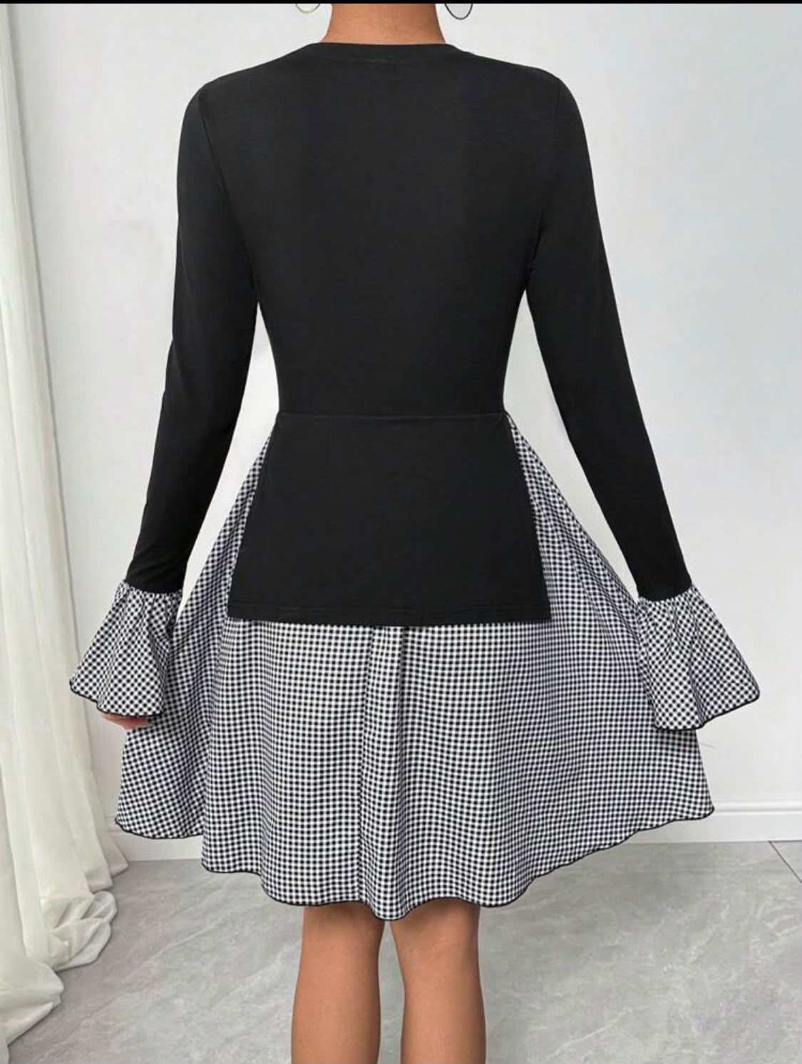 black and grey dress